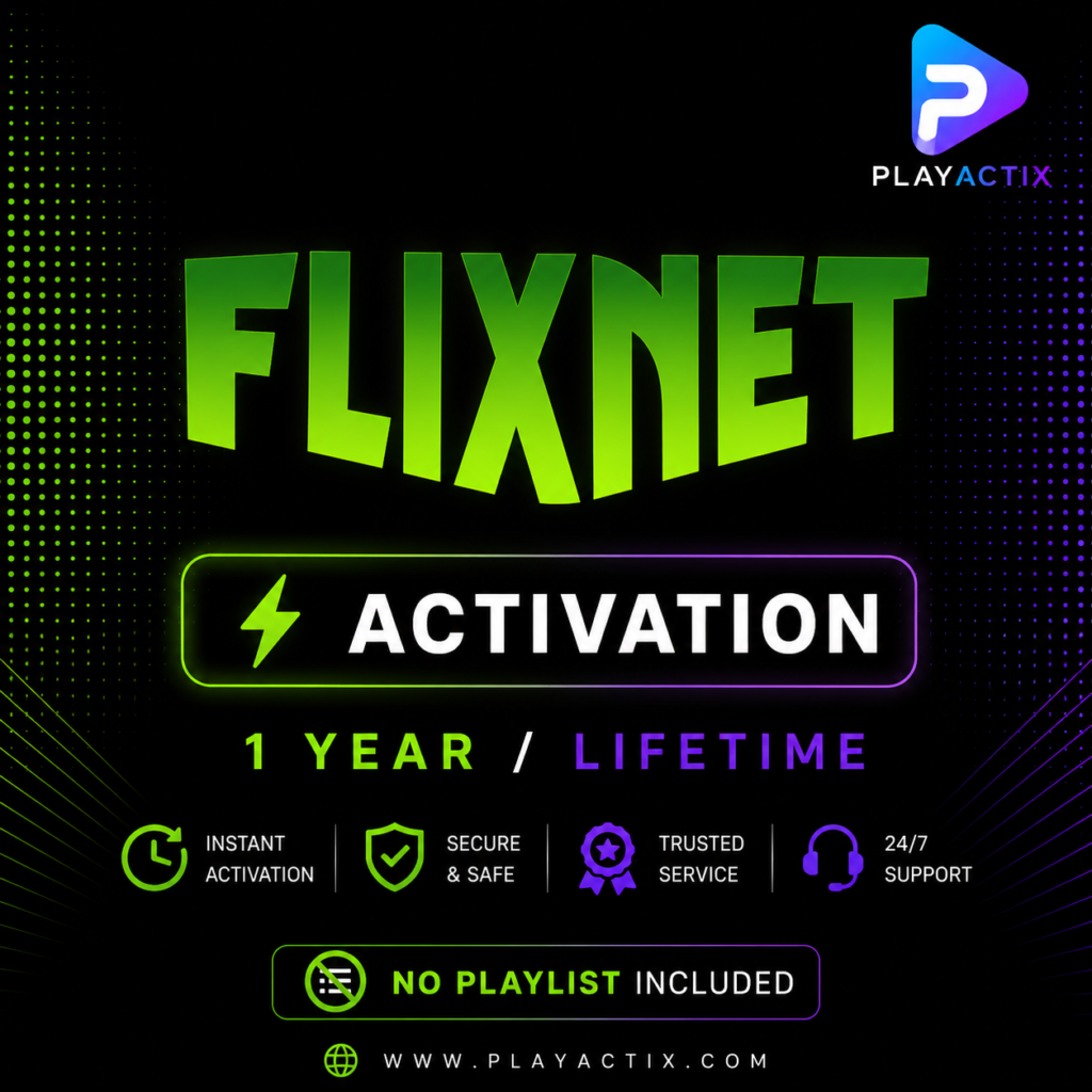 FlixNet Activation 1 Year and Lifetime License - PlayActix
