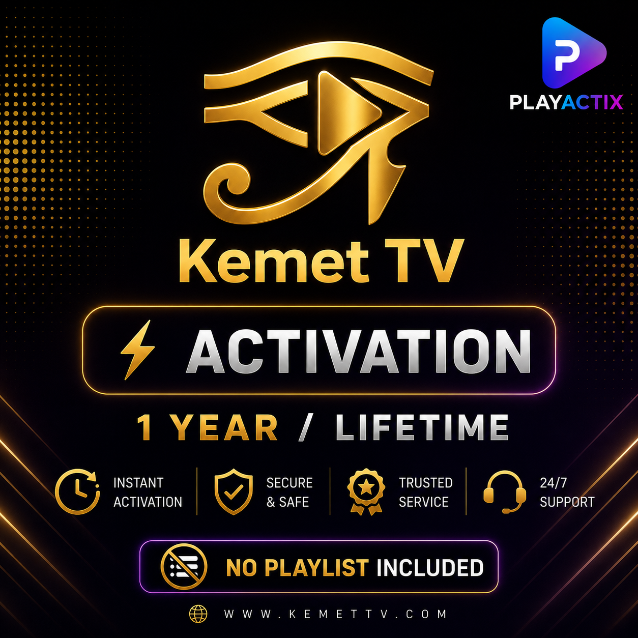 KEMET TV Activation 1 Year and Lifetime License - PlayActix