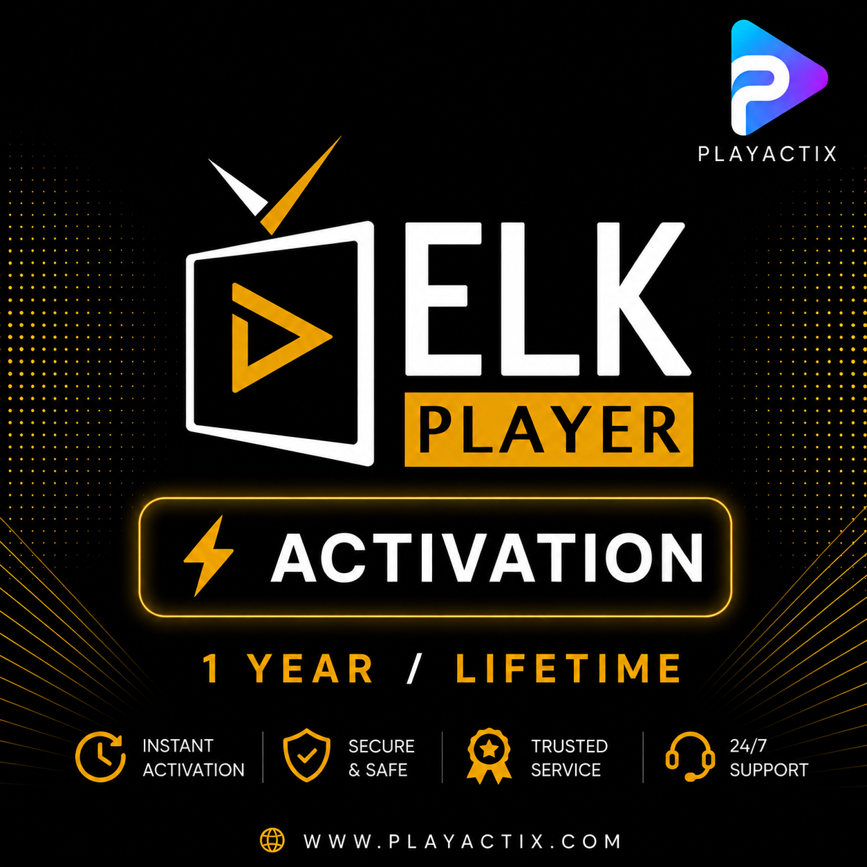 ELK Player Activation 1 Year and Lifetime License - PlayActix